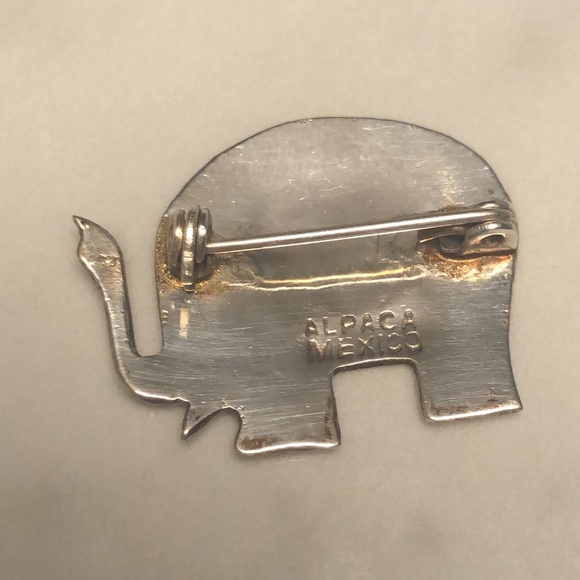 Elephant abalone Alpaca Mexico pin brooch - Picture 2 of 3